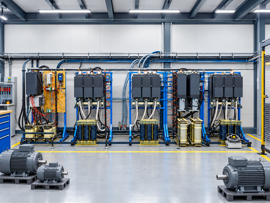 Drive test and application development bay with engineered panels and motors